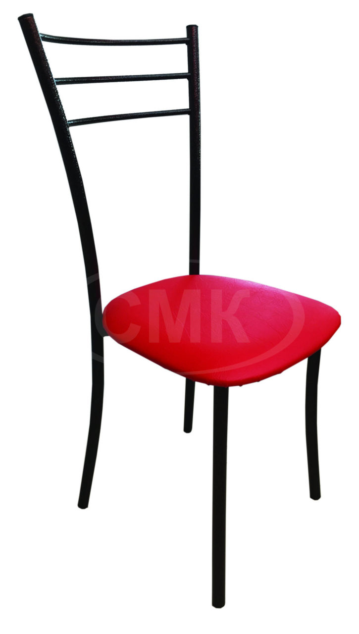 Стул металлический СМК-0022 (каркас цвет антик медный, сиденье винилискожа цвет красный).