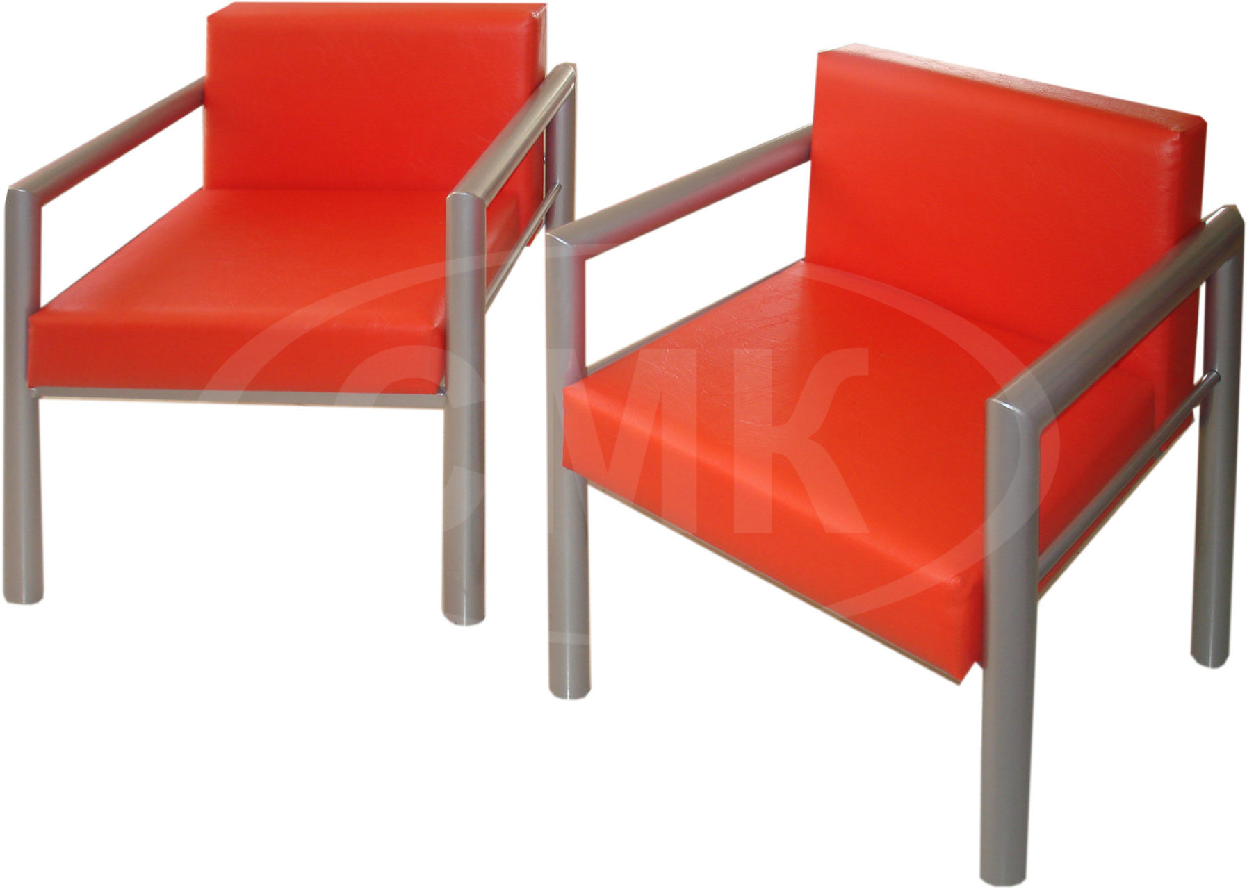Кресло "Отдых" (каркас металлический, спинка и сиденье искусственная кожа)